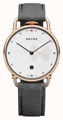 Baume & Mercier BAUME | Eco-Friendly Quartz | White Dial | Grey Cork Backed Strap M0A10600