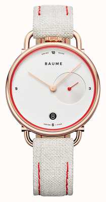 Baume & Mercier BAUME | Eco Friendly Quartz | White Dial | White Cork Backed Strap M0A10602