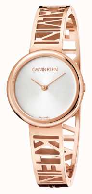 Calvin Klein MANIA | Rose Gold PVD Steel | Silver Dial | Size M KBK2M616