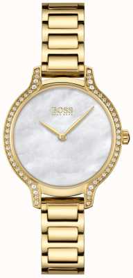 BOSS | Gala | Women's | Gold Plated Bracelet | White Mother Of Pearl Dial | 1502557