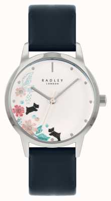 Radley Women's Blue Leather Strap | White Floral Dial RY21229A