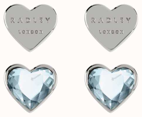 Radley Jewellery Love Heart | Sterling Silver Heart Stud Earrings | Set RYJ1157S-CARD