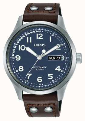 Lorus Men's | Automatic | Blue Dial | Brown Leather Strap RL463AX9