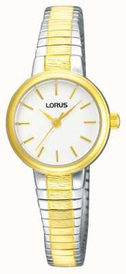 Lorus Women's | White Dial | Expandable Two Tone Bracelet RG238NX9