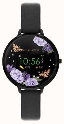 Reflex Active Series 03 Multi-Function Smartwatch (38mm) Digital Dial / Black Faux Leather RA03-2018