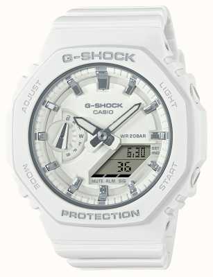 Casio Mid Sized G-Shock | White Resin Strap | White Dial GMA-S2100-7AER