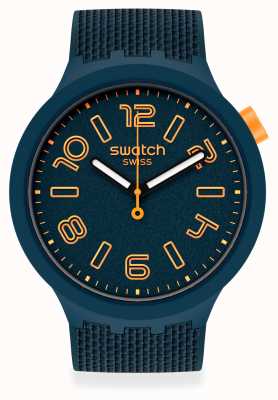 Swatch BURNING LAVA | Big Bold | Navy Silicone Strap | Navy Dial SO27N107