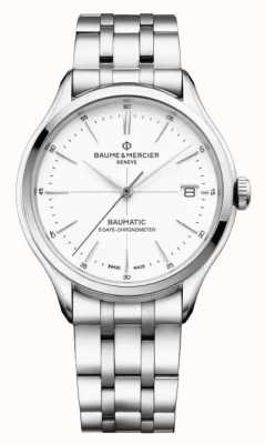 Baume & Mercier Men's | Clifton Baumatic | White Dial | Stainless Steel M0A10505