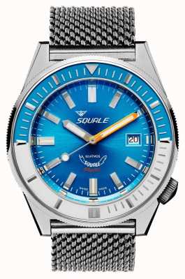 Squale Matic Light Blue (44mm) Light Blue Sunray Dial / Stainless Steel Mesh Bracelet MATICXSE.ME22-CINSS22
