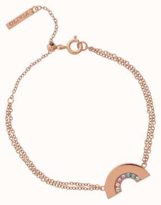 Olivia Burton Rainbow Rose Gold Plated Bracelet OBJRBB11