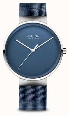Bering Men's Solar Blue Mesh Bracelet 14339-307