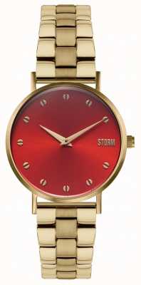 STORM Neoxa Metal Gold Red | Gold Plated Steel Bracelet 47493/GD