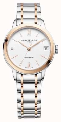 Baume & Mercier Women's Classima | White Dial | Two Tone Bracelet M0A10457
