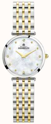 Michel Herbelin Epsilon | Mother Of Pearl Dial | Two Tone Steel Bracelet 17116/BT89