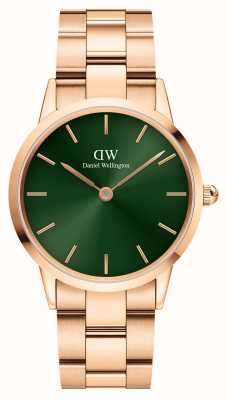Daniel Wellington Iconic Link (32mm) Emerald Green Dial / Rose-Gold PVD Stainless Steel DW00100420