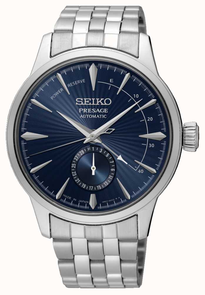 Seiko Presage Automatic Cocktail Time 'The Blue Moon' | Stainless Steel  Bracelet | SSA347J1 - First Class Watches™