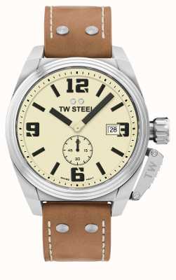 TW Steel Men's Canteen Brown Leather Strap TW1000