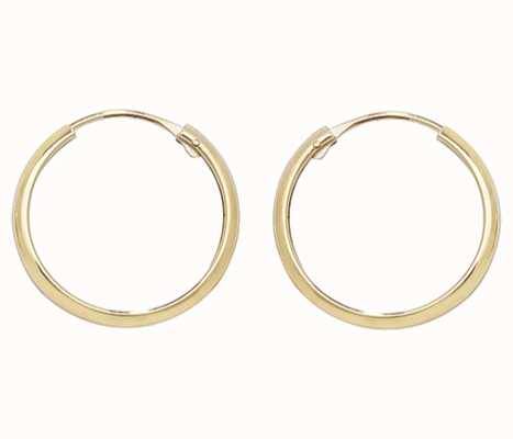 James Moore TH 9ct Yellow Gold 14mm Hinged Sleepers ES154