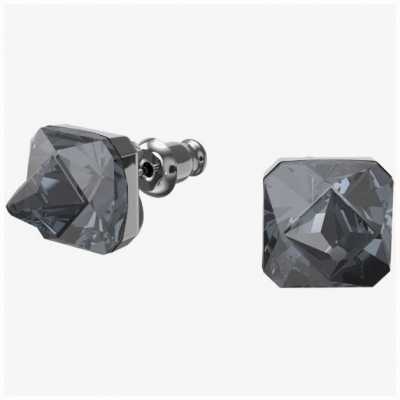 Swarovski Chroma Grey Pyramid Crystal Stud Earrings 5613723