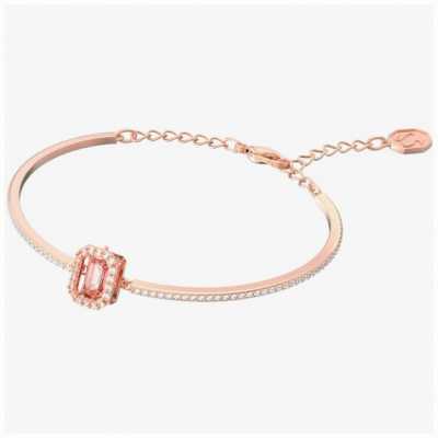 Swarovski Millenia Octagon Pink Crystal Rose Gold Tone Bangle 5620555