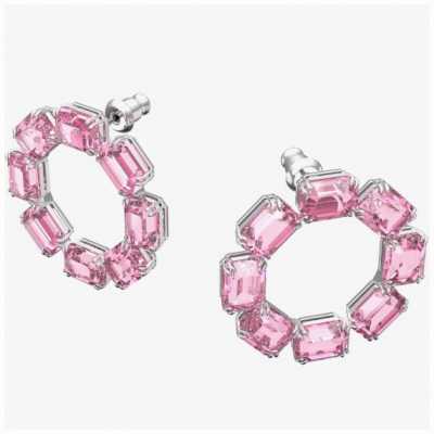 Swarovski Millenia Pink Octagon Crystal Circle Earrings 5614296