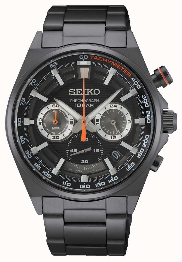 Seiko Chronograph Black Stainless Steel Bracelet SSB399P1 - First Class  Watches™