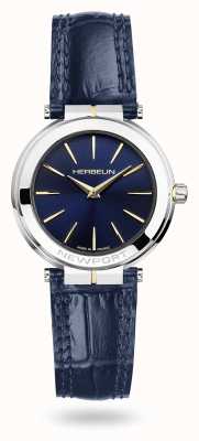 Michel Herbelin Newport Women's Blue Leather Strap Blue Dial Watch 16922/T15BL