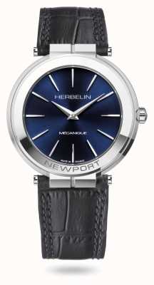 Michel Herbelin Newport Slim 42mm Blue Dial Watch 1222/AP15