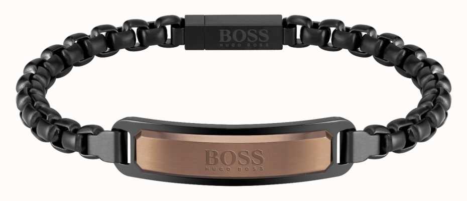 BOSS Jewellery Men's ID Bronze Black Bracelet 1580183M