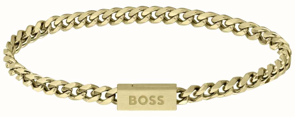 BOSS Jewellery Chain For Him Gold IP Bracelet 1580172M