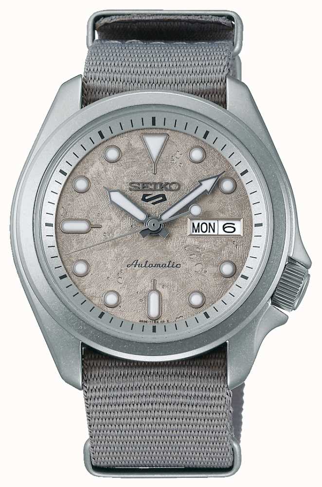 Seiko 5 Sport Cement 40 Mm NATO Strap Watch SRPG63K1 - First Class Watches™