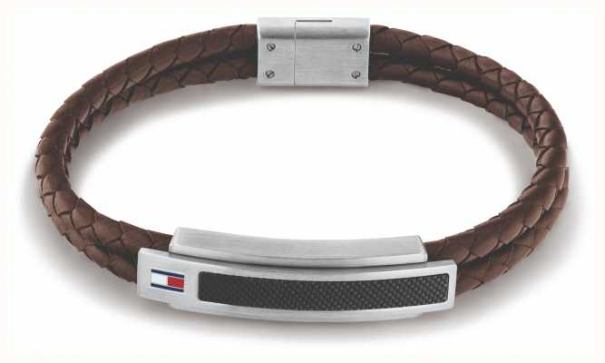 Tommy Hilfiger Pique Brown Leather Bracelet 2790355