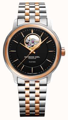 Raymond Weil Maestro Men's Dual Tone Black Dial Watch 2227-SP5-20021