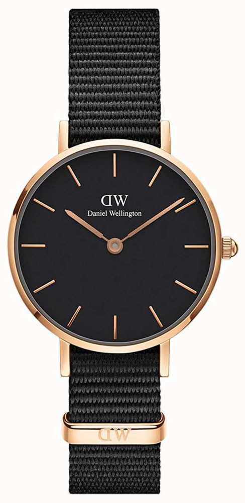 Ombord Somatisk celle Personligt Daniel Wellington Petite Cornwall 32 Mm Black NATO Strap DW00100215 - First  Class Watches™