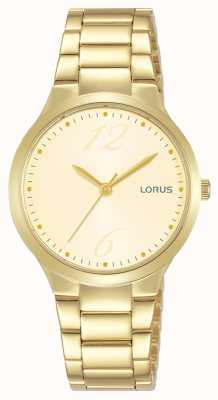 Lorus Women's Champagne Dial Gold PVD Plated Bracelet RG208UX9