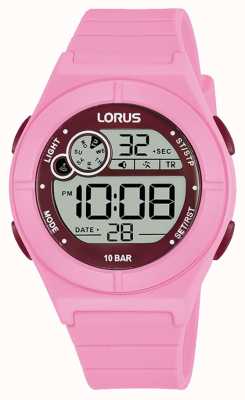 Lorus Kid's Digital Multi-Function 100m (36mm) Purple Digital Dial / Pink Silicone R2367NX9