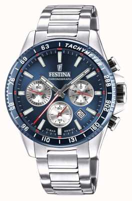 Festina Chronograph Blue Dial Stainless Steel Watch F20560/2