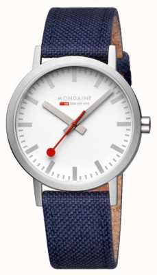 Mondaine Deep Ocean Blue Recycled Textile With Cork Lining A658.30323.17SBD1