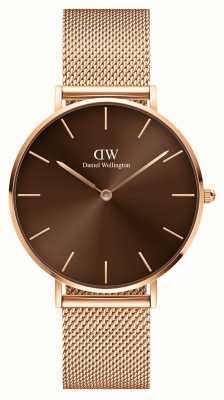 Daniel Wellington Petite Amber (36mm) Brown Dial / Rose-Gold PVD Stainless Steel Mesh DW00100478