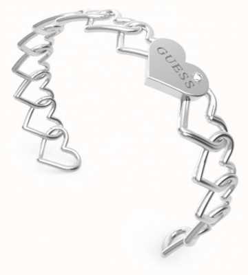 Guess Heart to Heart Rhodium Bangle With Crystal UBB01086RHL