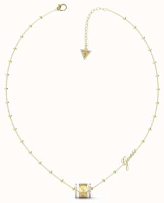 Guess Round Harmony Gold Crystal Necklace UBN01153YG