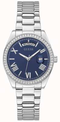 Guess LUNA Women's Blue Dial Crystal Set Watch GW0307L1