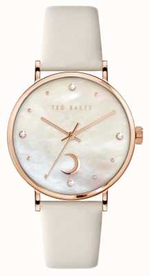 Ted Baker Women's PHYLIPA Moon | Mother of Pearl | White Leather Strap BKPPHF132
