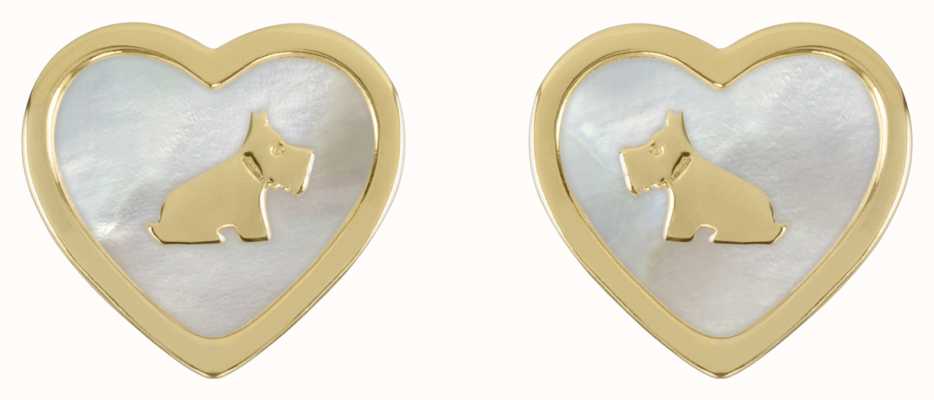 Radley Jewellery Fashion | Sterling Silver Gold Plated Heart Stud Earrings RYJ1216