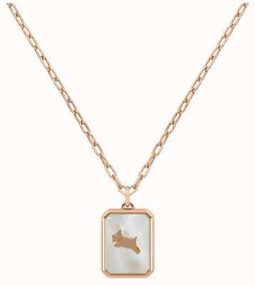 Radley Jewellery Fashion | Rose Gold Plated Sterling Silver Necklace | MOP Dog Charm RYJ2214S