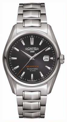 Roamer Searock Automatic Black Dial Steel Bracelet 210633 41 55 20
