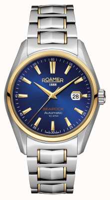 Roamer Searock Automatic Blue Dial Bi-Colour Bracelet 210633 47 45 20
