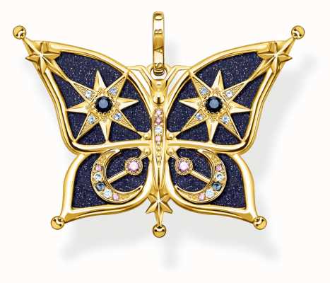 Thomas Sabo Golden Butterfly Star and Moon Pendant PE929-963-7