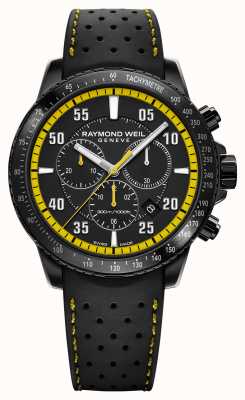 Raymond Weil Men's Tango 300 Black and Yellow Chronograph Watch 8570-BKR-05275
