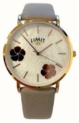 Limit Flower Dial Mother of Pearl / Grey Leather 60132.73
